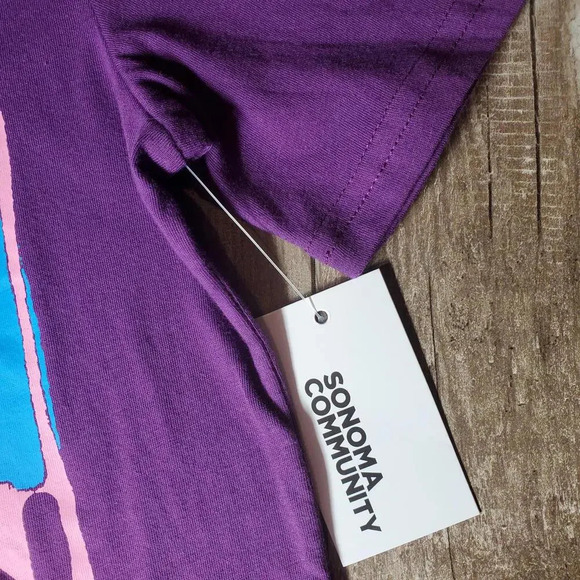 NWT Sonoma Community Black History Month Malcolm X Graphic Tee Plum XS - Picture 14 of 15